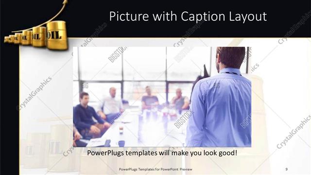 Picture with Caption presentation slide layout