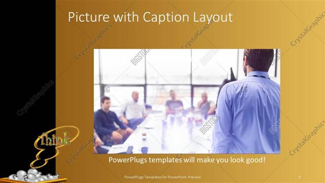 Picture with Caption presentation slide layout