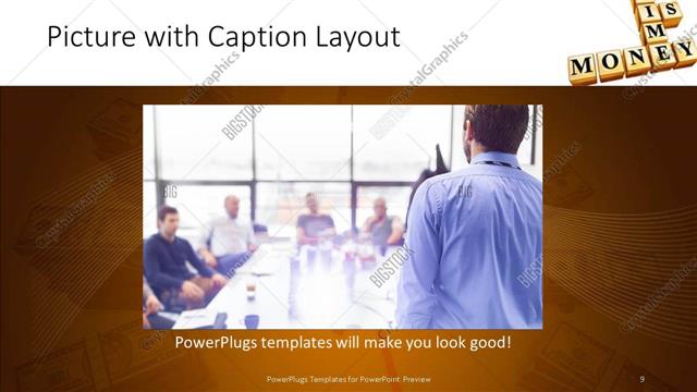 Picture with Caption presentation slide layout