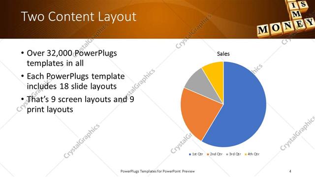 Two Content presentation slide layout