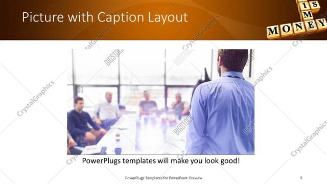 Picture with Caption presentation slide layout
