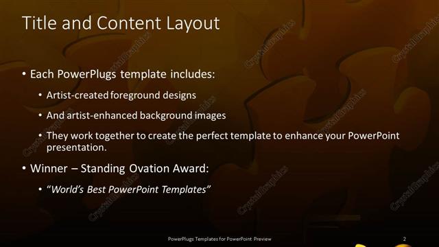 Title and Content presentation slide layout