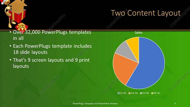 Two Content presentation slide layout