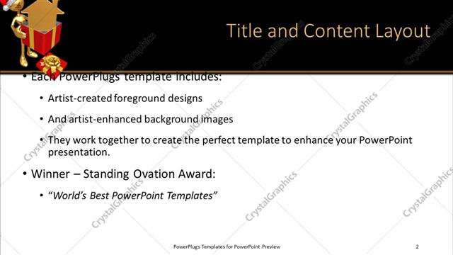 Title and Content presentation slide layout