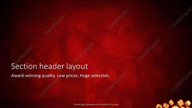 Section Header presentation slide layout