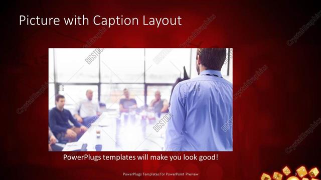 Picture with Caption presentation slide layout