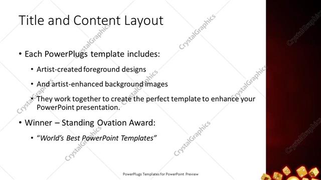 Title and Content presentation slide layout