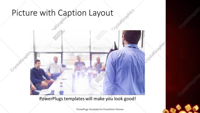 Picture with Caption presentation slide layout