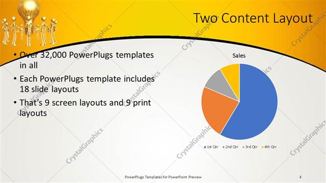 Two Content presentation slide layout