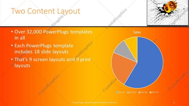 Two Content presentation slide layout