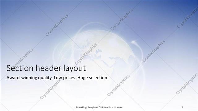 Section Header presentation slide layout