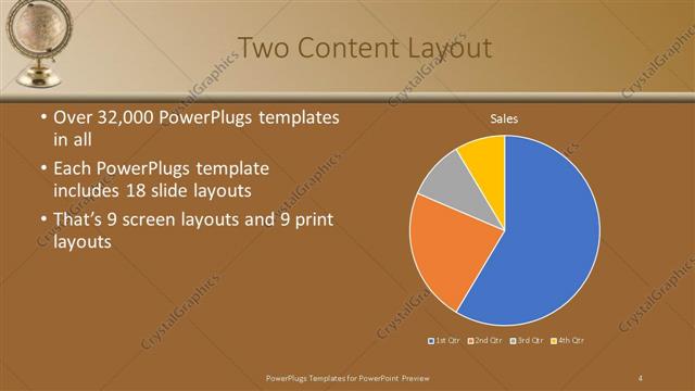 Two Content presentation slide layout