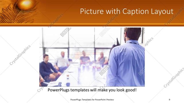 Picture with Caption presentation slide layout