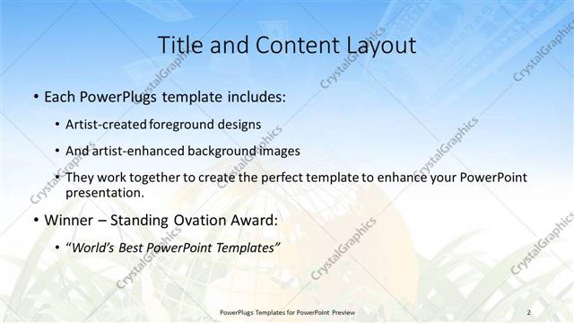 Title and Content presentation slide layout