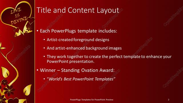 Title and Content presentation slide layout