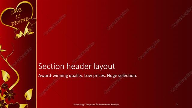 Section Header presentation slide layout