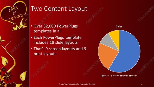 Two Content presentation slide layout