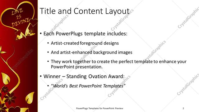 Title and Content presentation slide layout