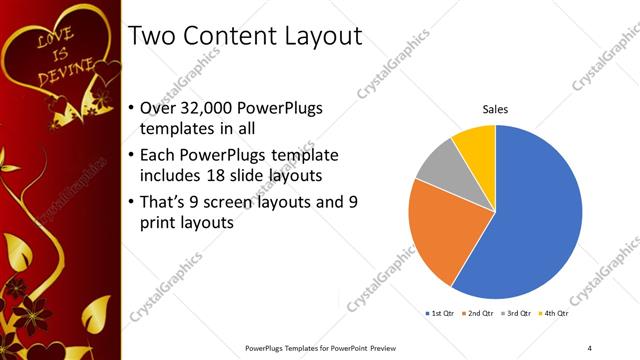 Two Content presentation slide layout