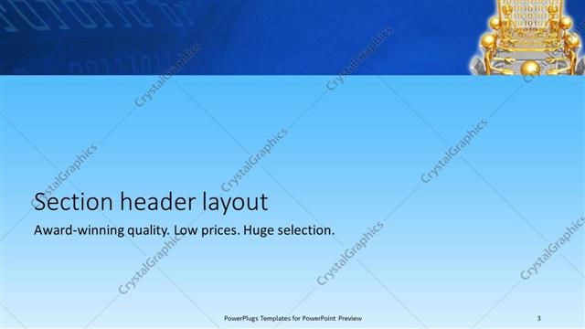 Section Header presentation slide layout