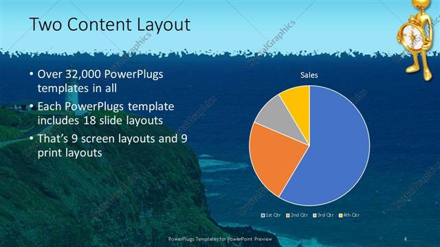 Two Content presentation slide layout