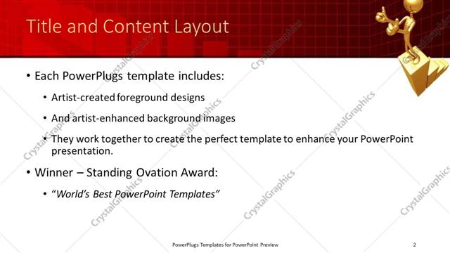 Title and Content presentation slide layout