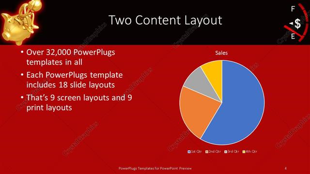 Two Content presentation slide layout