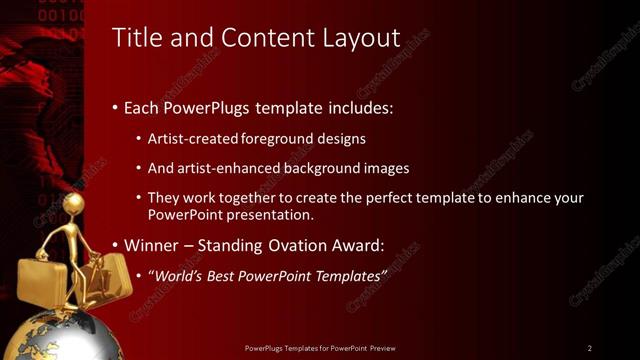 Title and Content presentation slide layout