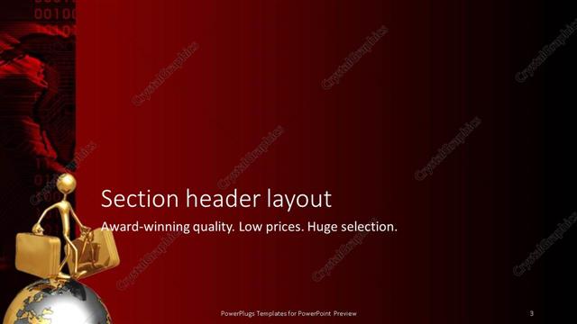Section Header presentation slide layout