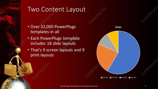 Two Content presentation slide layout