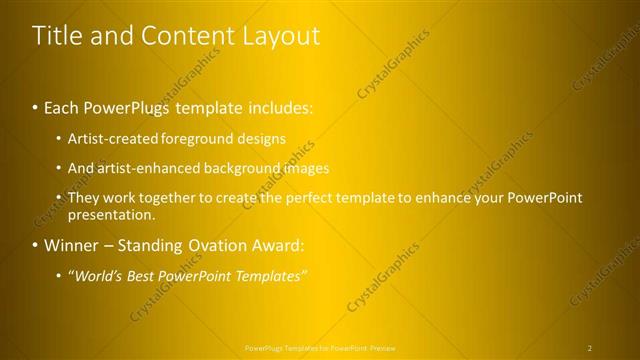 Title and Content presentation slide layout
