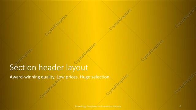 Section Header presentation slide layout