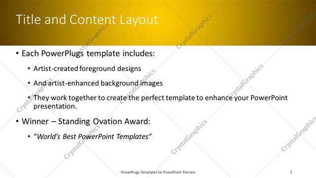 Title and Content presentation slide layout