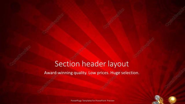 Section Header presentation slide layout