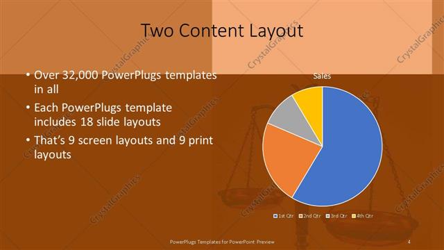 Two Content presentation slide layout
