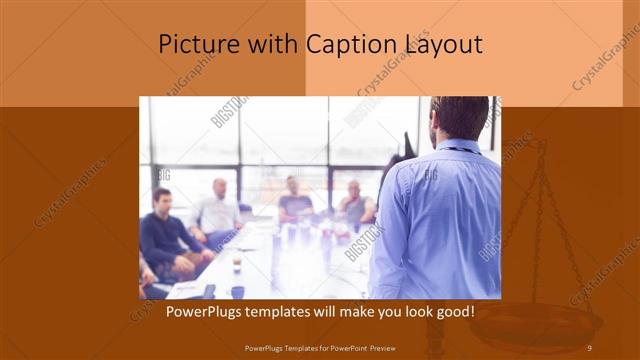 Picture with Caption presentation slide layout