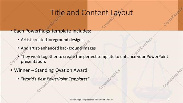 Title and Content presentation slide layout