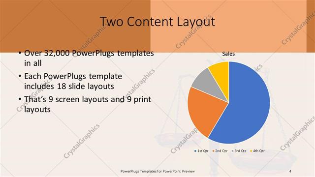 Two Content presentation slide layout