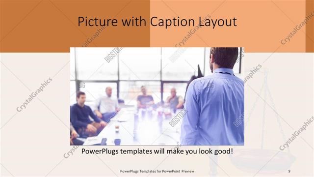 Picture with Caption presentation slide layout