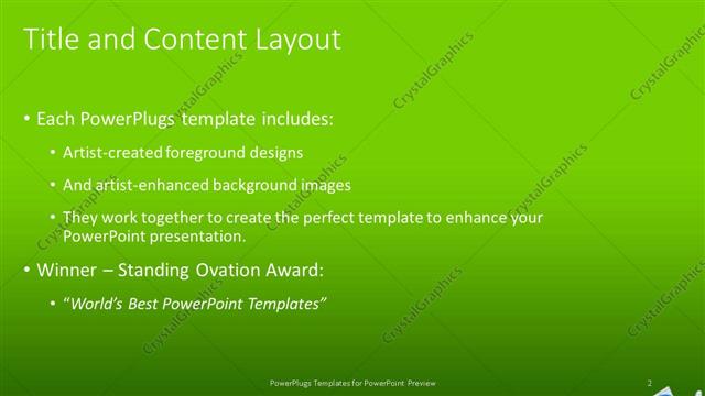 Title and Content presentation slide layout