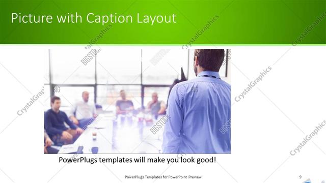 Picture with Caption presentation slide layout