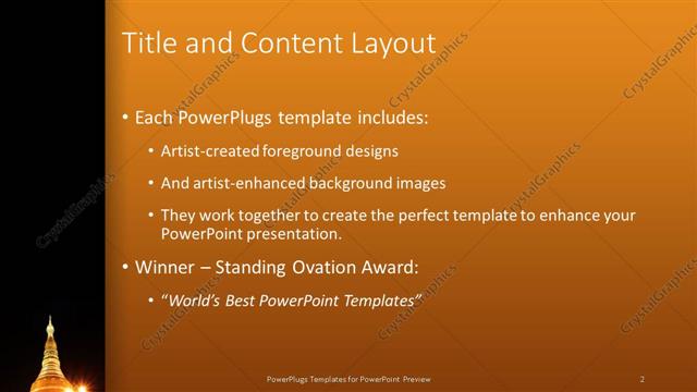Title and Content presentation slide layout