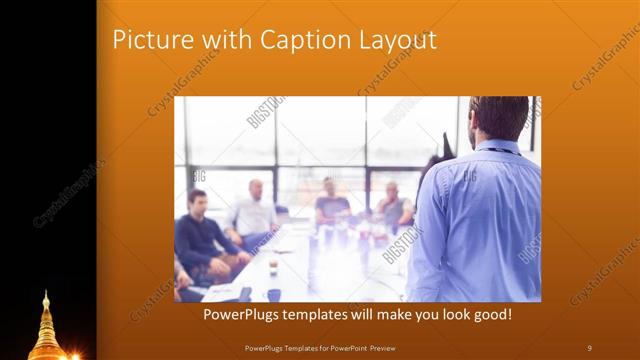 Picture with Caption presentation slide layout