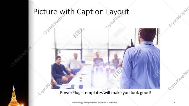 Picture with Caption presentation slide layout