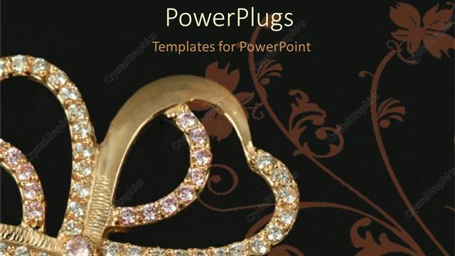 Presentation with gold diamond - Gold and diamond Four leaf clover