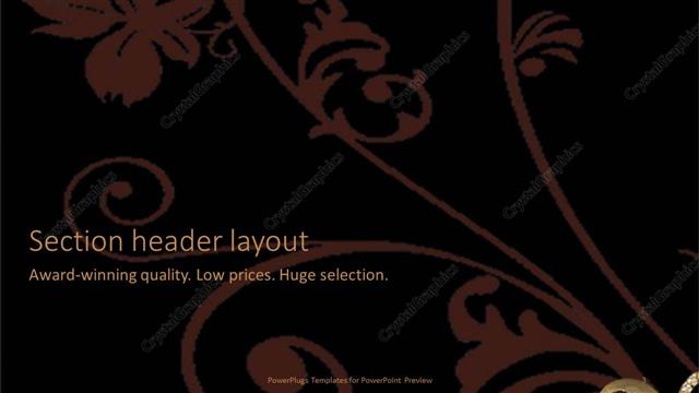 Section Header presentation slide layout