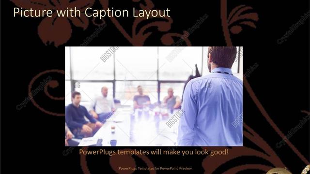 Picture with Caption presentation slide layout