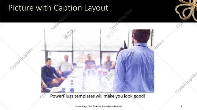 Picture with Caption presentation slide layout