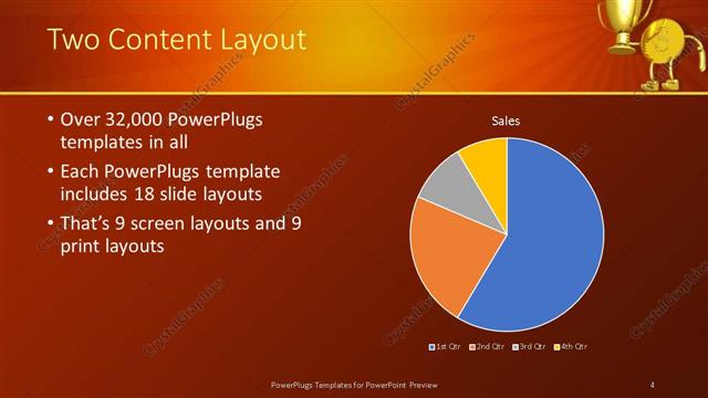 Two Content presentation slide layout