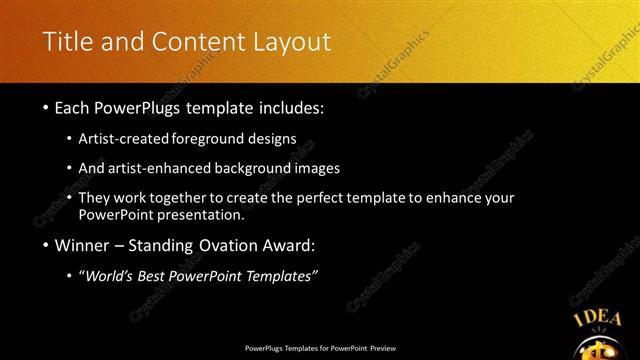 Title and Content presentation slide layout